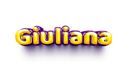 names of girls English helium balloon shiny celebration sticker 3d inflated  Giuliana