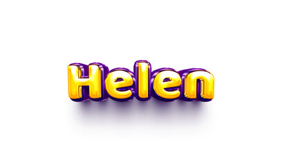 names of girls English helium balloon shiny celebration sticker 3d inflated Helen