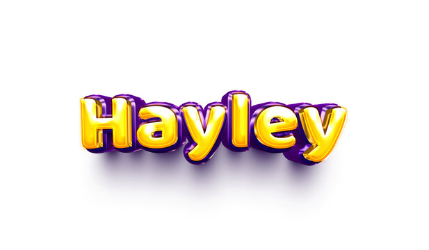 names of girls English helium balloon shiny celebration sticker 3d inflated  Hayley