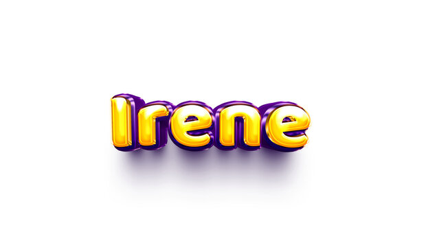 names of girls English helium balloon shiny celebration sticker 3d inflated Irene