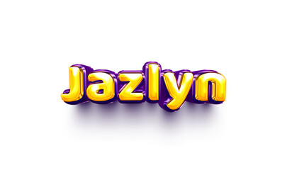 names of girls English helium balloon shiny celebration sticker 3d inflated Jazlyn