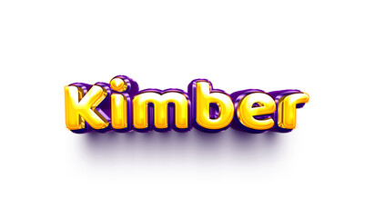 names of girls English helium balloon shiny celebration sticker 3d inflated Kimber