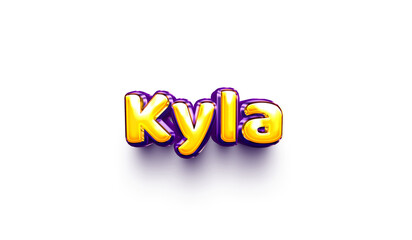 names of girls English helium balloon shiny celebration sticker 3d inflated Kyla