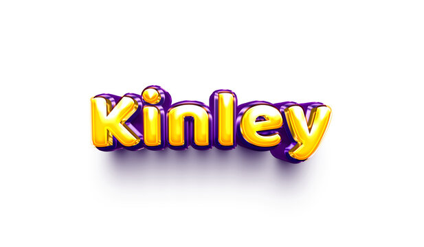 names of girls English helium balloon shiny celebration sticker 3d inflated Kinley