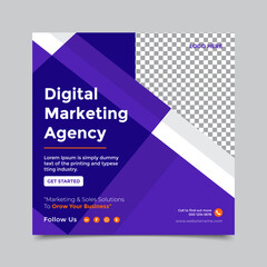 Digital Marketing Social Media Post banner Template, social media post banner design template.Banner promotion. Corporate Advertisement