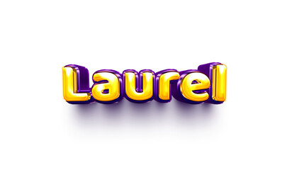 names of girls English helium balloon shiny celebration sticker 3d inflated Laurel