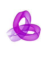 Abstract isolated purple three ring design element
