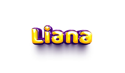 names of girls English helium balloon shiny celebration sticker 3d inflated Liana