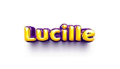 names of girls English helium balloon shiny celebration sticker 3d inflated lucille 