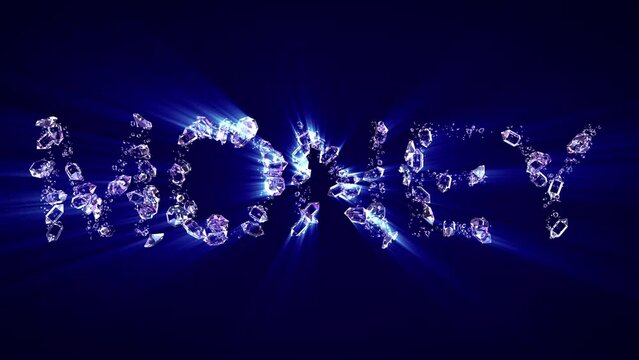 money - text of diamonds with light rays, isolated - loop video