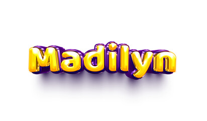 names of girls English helium balloon shiny celebration sticker 3d inflated madilyn
