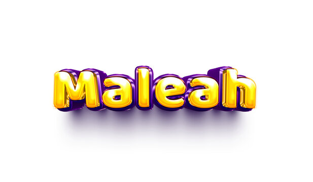 names of girls English helium balloon shiny celebration sticker 3d inflated maleah