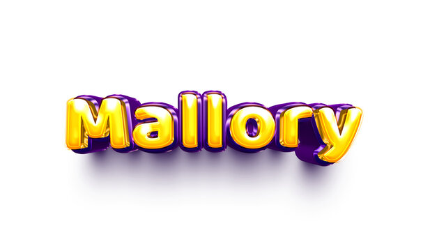 names of girls English helium balloon shiny celebration sticker 3d inflated mallory