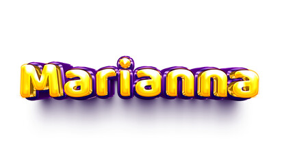 names of girls English helium balloon shiny celebration sticker 3d inflated marianna