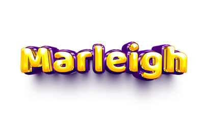 names of girls English helium balloon shiny celebration sticker 3d inflated  marleigh