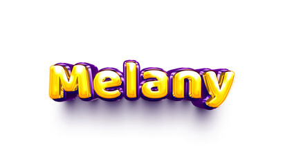 names of girls English helium balloon shiny celebration sticker 3d inflated Melany