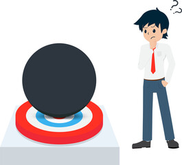 Salary Man Think of a way to remove the giant ball that is superimposed on the target