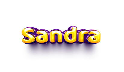 names of girls English helium balloon shiny celebration sticker 3d inflated sandra