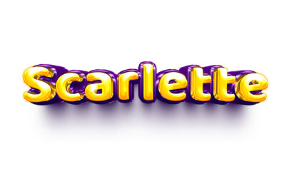 names of girls English helium balloon shiny celebration sticker 3d inflated carlette