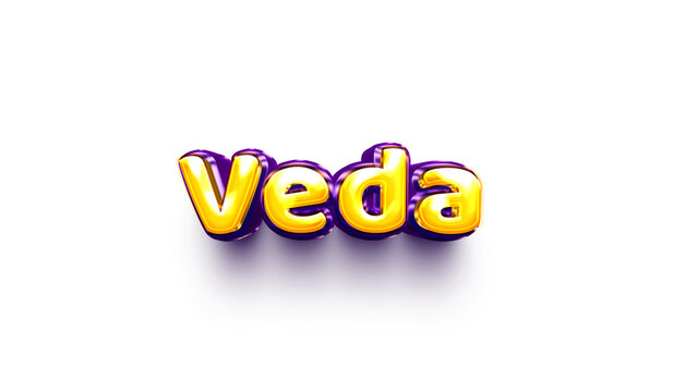 names of girls English helium balloon shiny celebration sticker 3d inflated veda