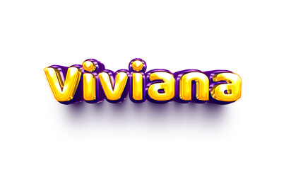 names of girls English helium balloon shiny celebration sticker 3d inflated viviana