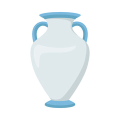 Amphora Sign Emoji Icon Illustration. Jar Vector Symbol Emoticon Design Clip Art Sign Comic Style.