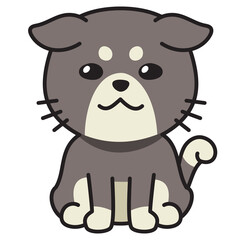 Cartoon character cat for design.