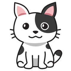 Fototapeta na wymiar Cartoon character cute cat for design.