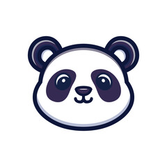 art illustration design concept mascot symbol icon cute head animal of panda