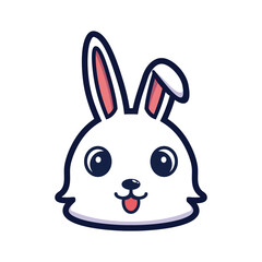 art illustration design concept mascot symbol icon head animal of rabbit