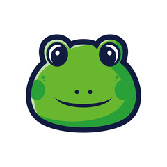 art illustration design concept mascot symbol icon head animal of frog