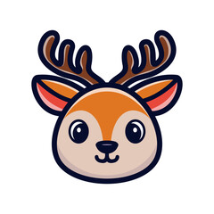 art illustration design concept mascot symbol icon head animal of deer