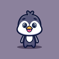 art illustration design concept mascot symbol icon cute animal of penguin