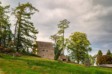 Approach to Woodhouses Bastle.  Over 1000 Bastles or fortified houses where built 400 years ago in...