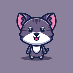 art illustration design concept mascot symbol icon head animal of cat