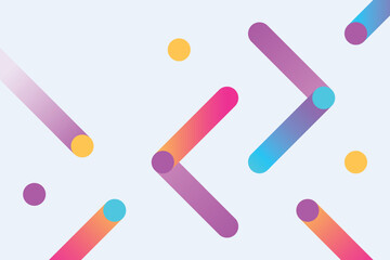 Dynamic liquid gradient rounded lines and dots illustration on white background