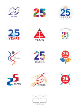 25th anniversary logo options, Celebrating 25 years, Silver jubilee year logo