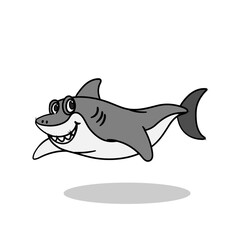 Art illustration design concept symbol icon animals of shark