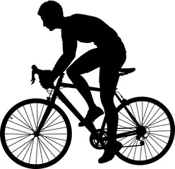 Fototapeta na wymiar Bike Cyclist Riding Bicycle Silhouette