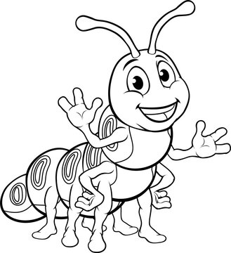 Caterpillar Animal Cartoon Character