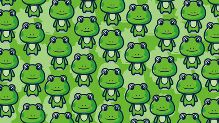 Art illustration background pattern seamless cute animal design symbol concept of baby frog