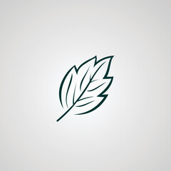 Obraz premium Eco icon green leaf isolated vector illustration.