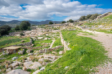 Fototapeta na wymiar Ancient greek theater of Thorikos in Lavrio, Attiki, Greece