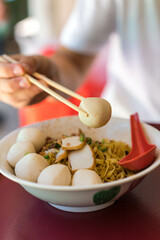 Fish ball noodles