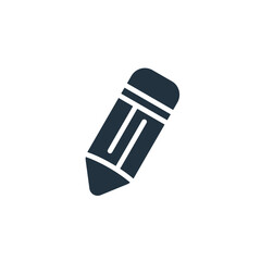 Pencil icon in trendy flat style isolated on white background.  pencil symbol for web and mobile apps.