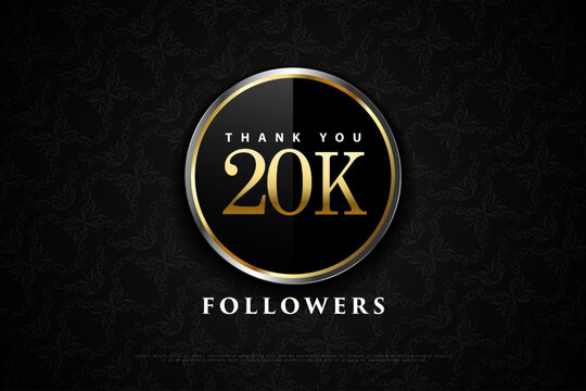 20k followers poster with glossy frame.