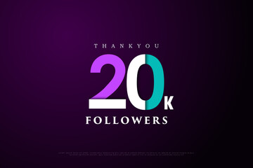 20k followers poster with festive numbers.
