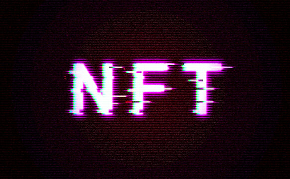 pink neon display for nft text