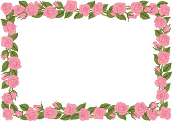 Roses Rose Flower Border Flowers Vintage Frame
