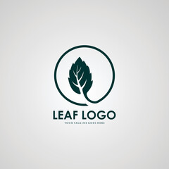 Eco icon green leaf isolated vector illustration.